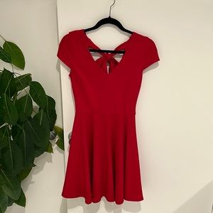 B. Darlin Red cocktail dress barely worn. Zipper back with adjustable bow!